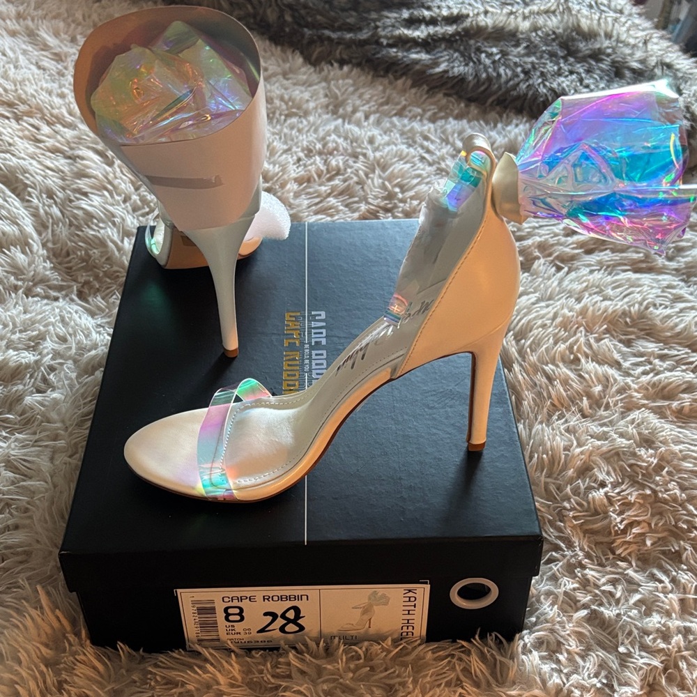 Cape Robbin Kath Iridescent Flower Heels